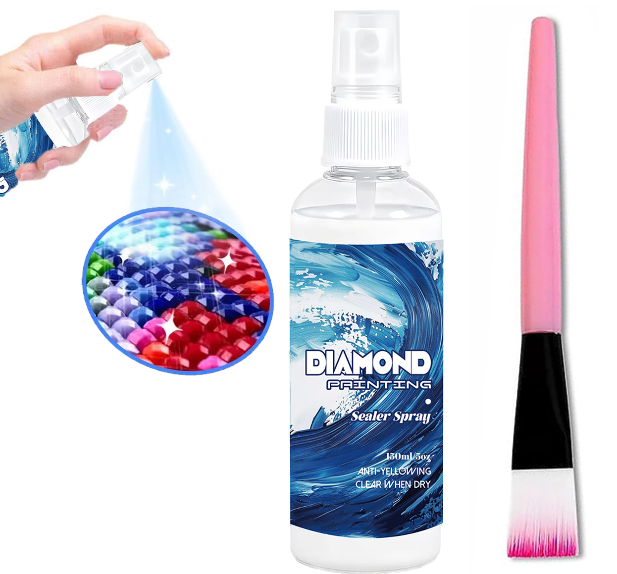 Art Craft Glue - 150ml Diamond Painting Sealant Spray Craft