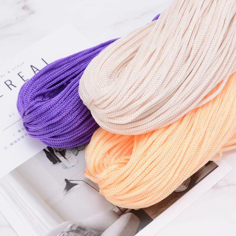 Macrame Cord Cotton - 200M 3mm Crocheting Nylon Cord Hollow