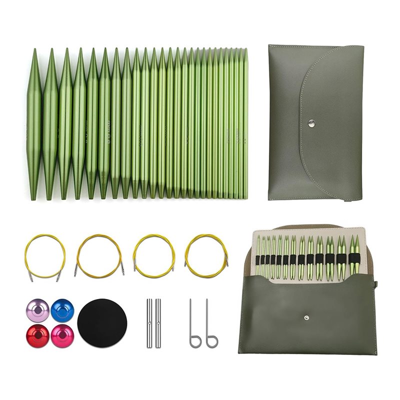 Knitting Needle Circular - ABKS-Aluminum Circular Knitting Needles Set 13