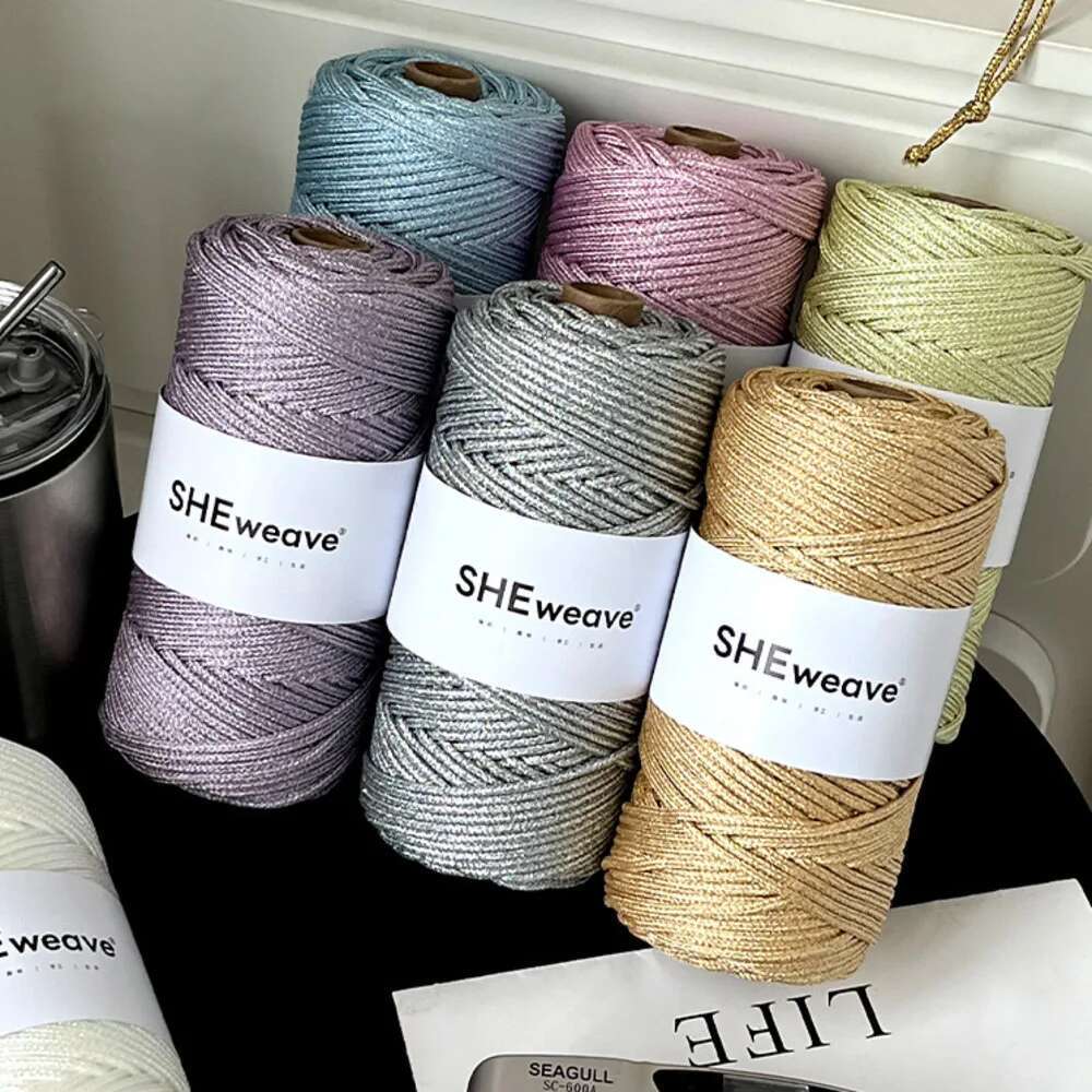 Macrame Cord Cotton - Gold Glossy 5.0mm Light Weight Polyester