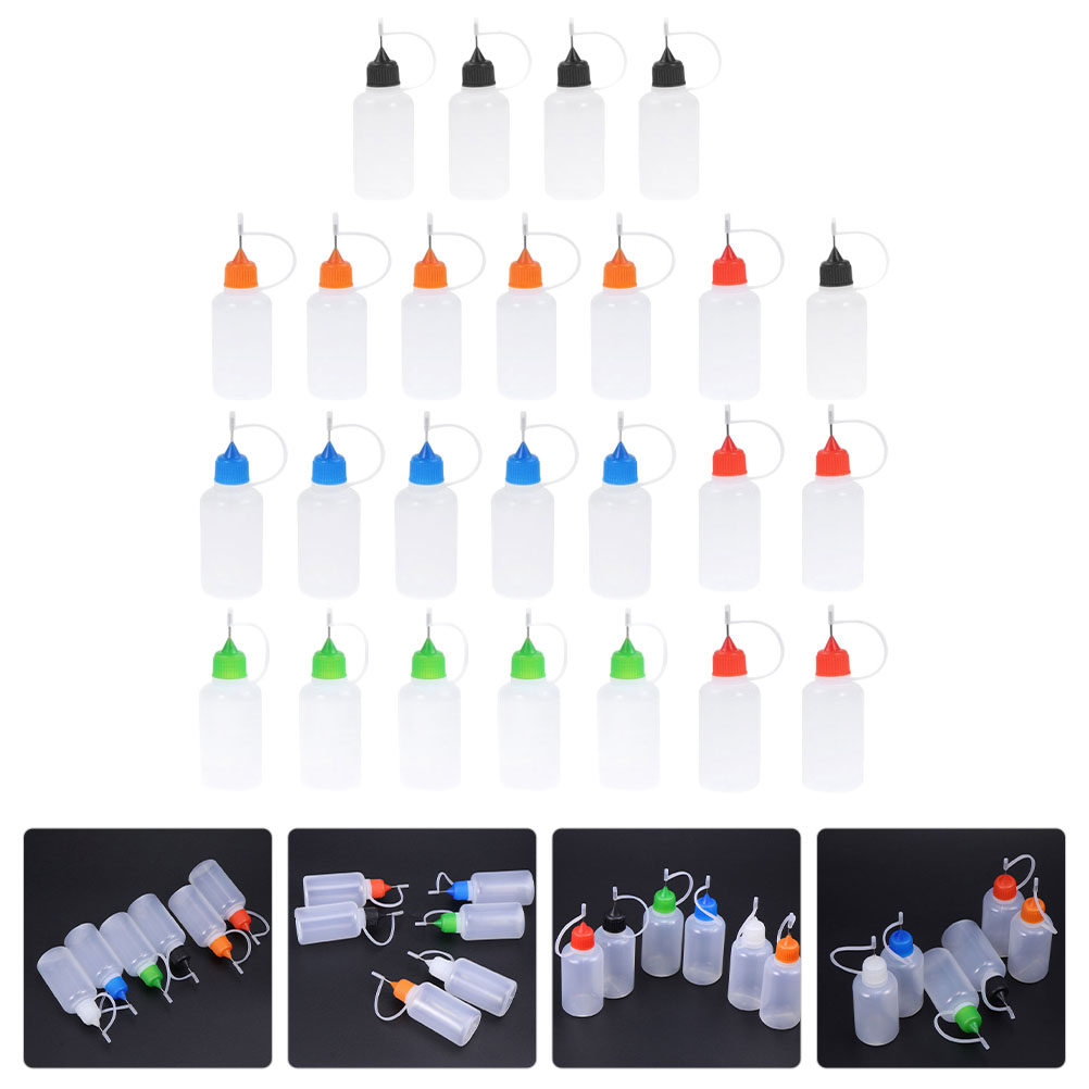 Art Craft Glue - 25Pcs Small Squeeze Bottles Needle-Tip Glue