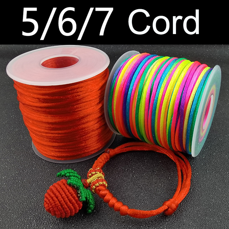 Macrame Cord Cotton - 2mm Red Nylon Cord Thread for