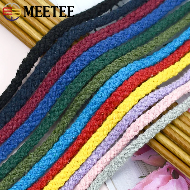 Macrame Cord Cotton - 10/50M 5/7mm Cotton Cord Sewing Twisted