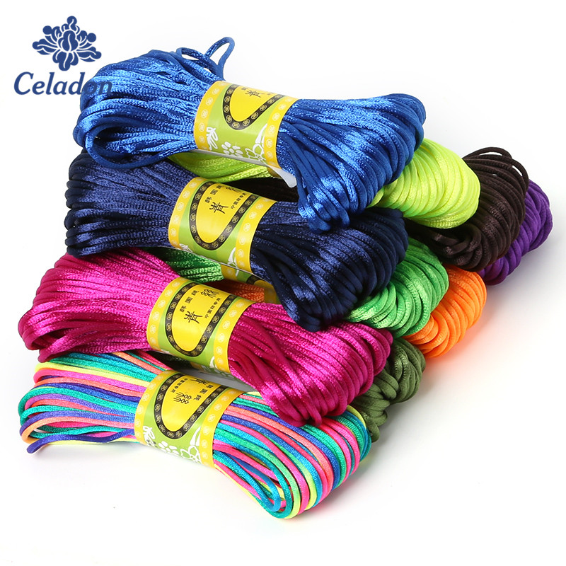 Macrame Cord Cotton - 2mm 20meter Soft Satin Rattail Silk