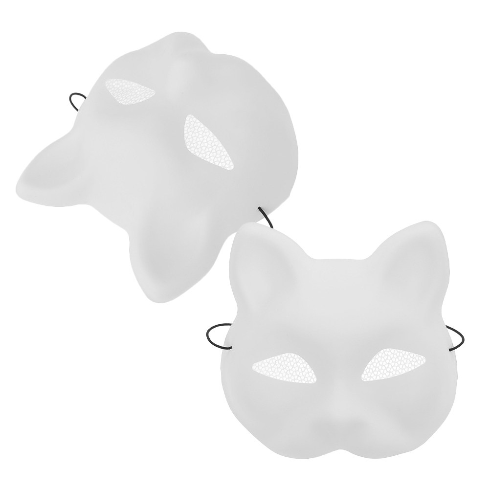 Art Craft Activities For Preschoolers - 2Pcs Adorable Cat Design Paintable Plastic