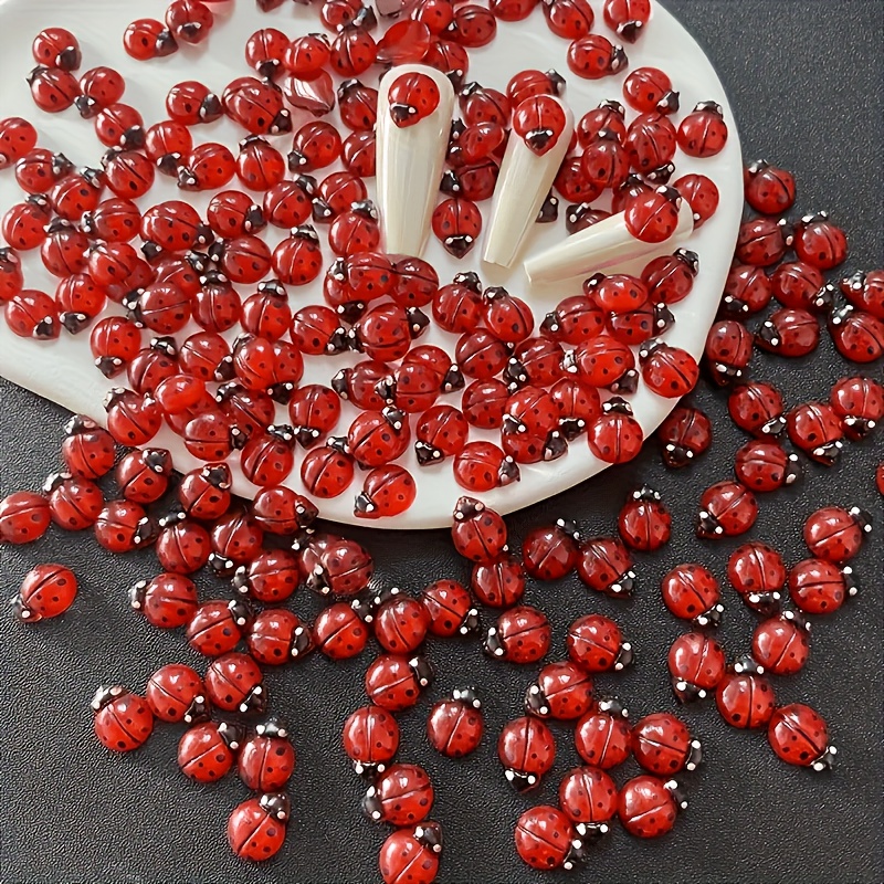 Art Craft Ladybug - 100pcs Glow-In-The-Dark Resin Ladybugs - Mini