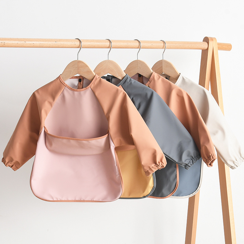 Kids Baby Long Sleeved PU Bibs - Art Craft 2 Year Olds 评论和价格
