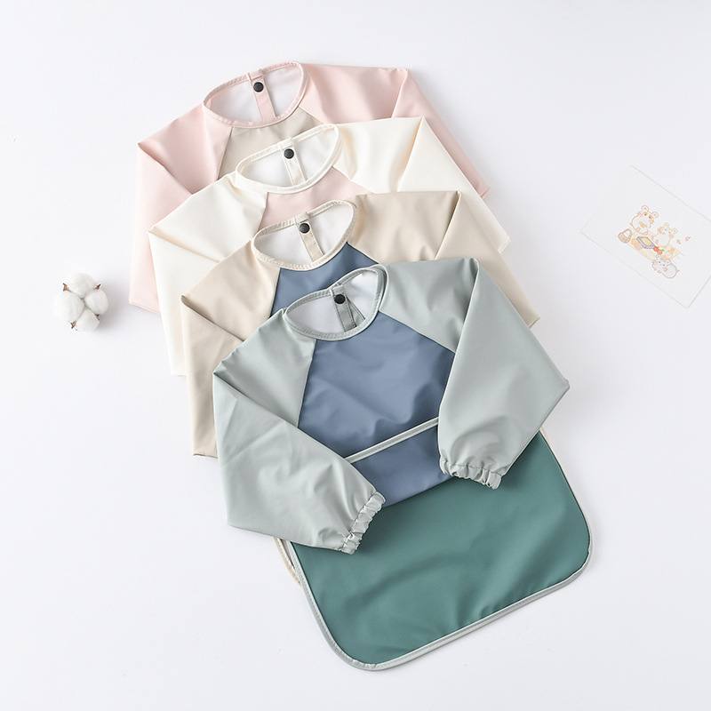 Kids Baby Long Sleeved PU Bibs - Art Craft 2 Year Olds 评论和价格