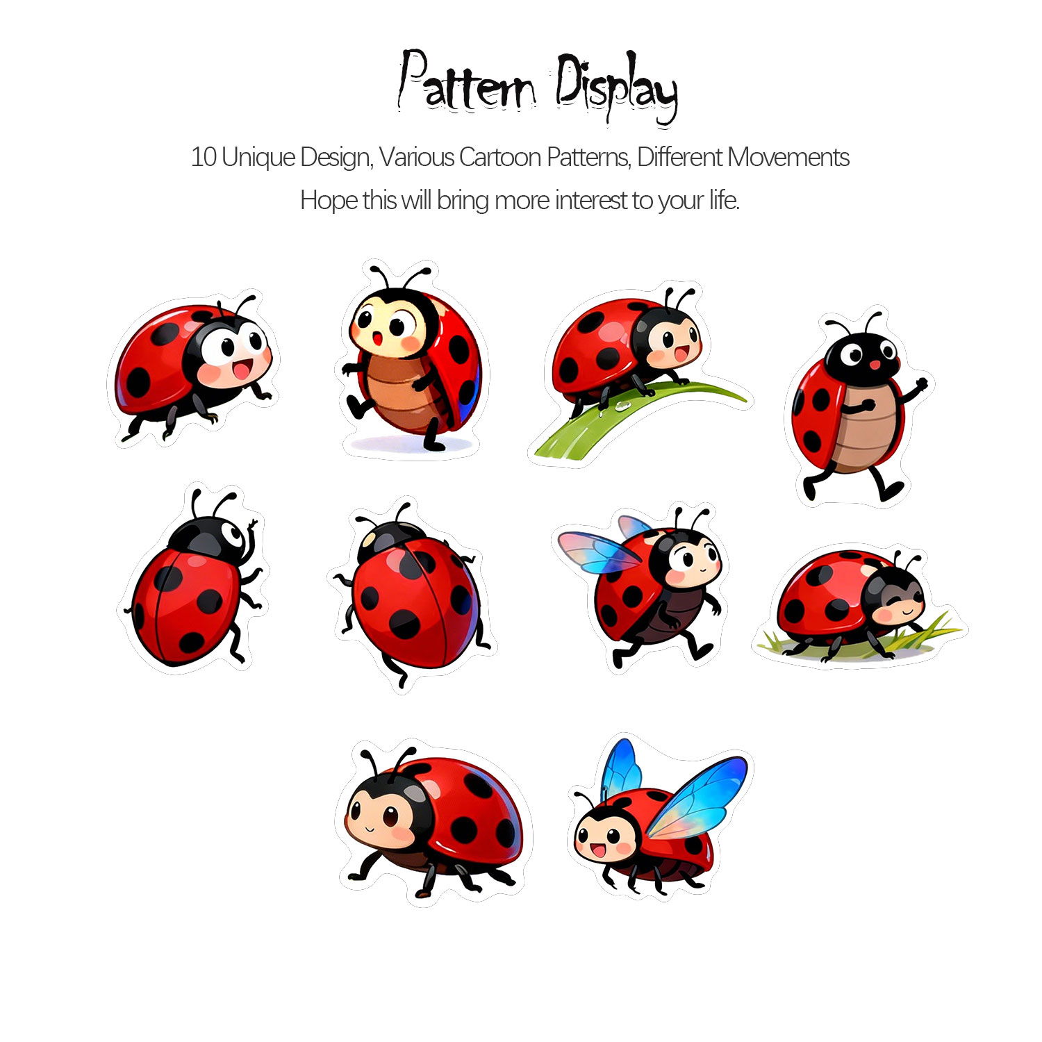 1Roll(500Pcs)10 Irregular Cart - Art Craft Ladybug 评论和价格