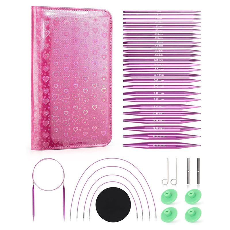 AT02-Leather Case Included 13  - Knitting Needle Circular 评论和价格