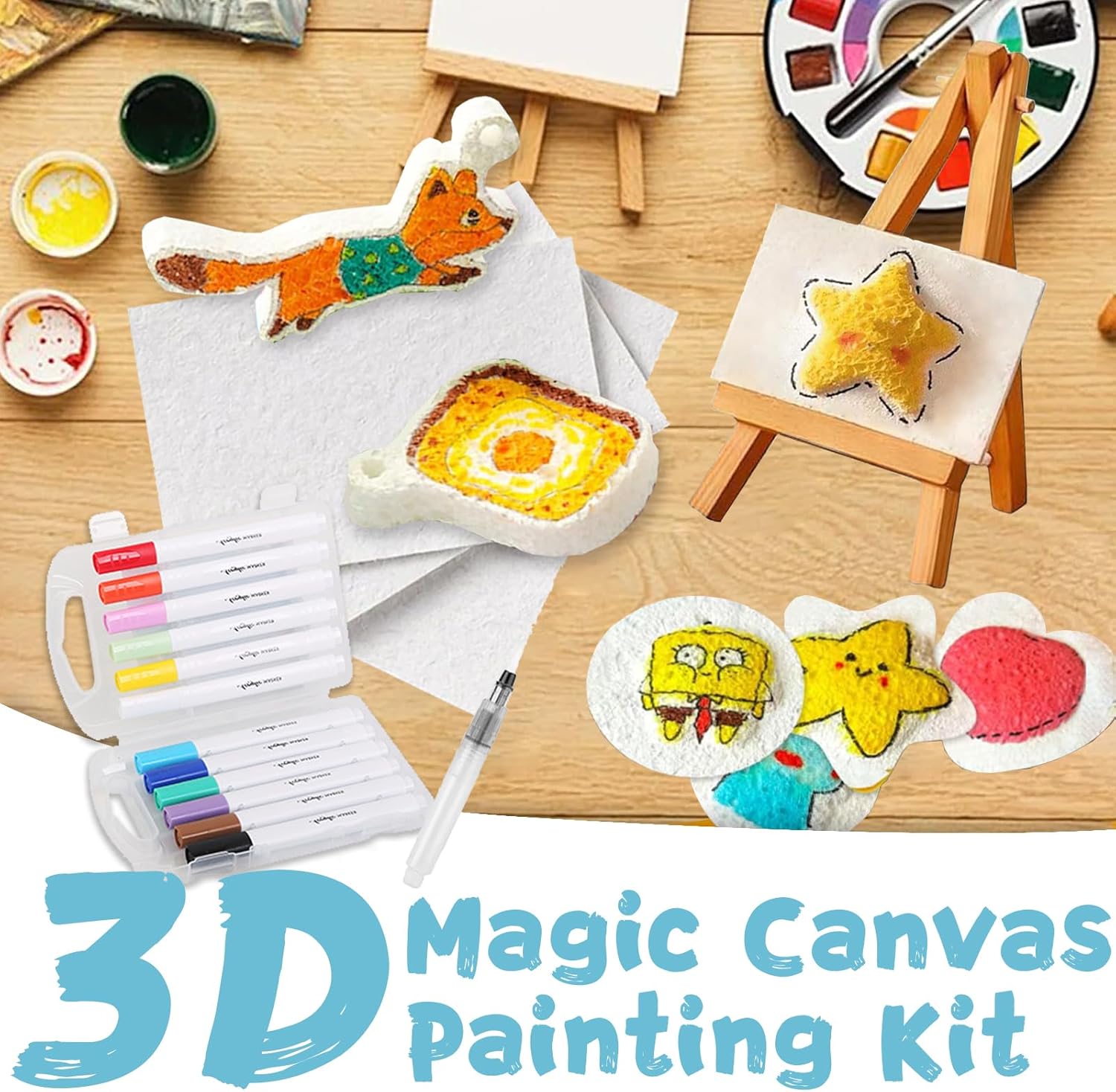 3D Puffy Foam Texture Painting - Art Craft In Paper 评论和价格