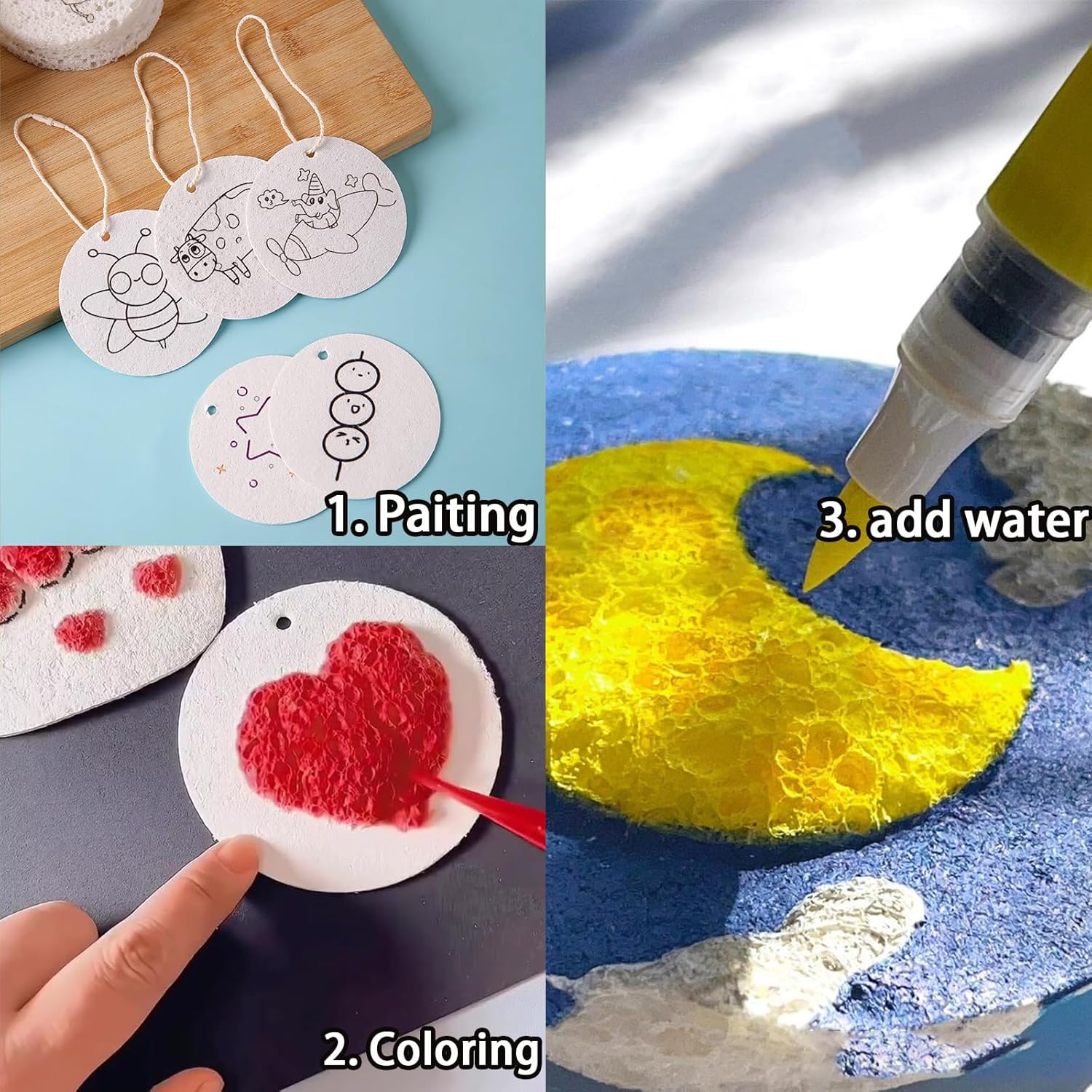 3D Puffy Foam Texture Painting - Art Craft In Paper 评论和价格