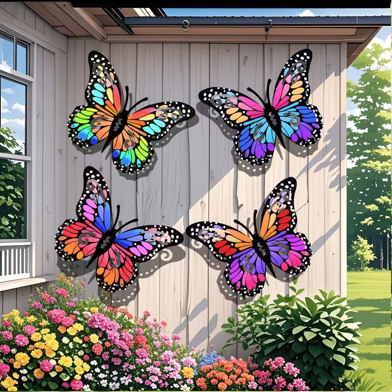 4pcs Colorful metal butterfly  - Art Craft Butterfly 评论和价格
