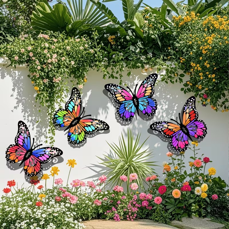 4pcs Colorful metal butterfly  - Art Craft Butterfly 评论和价格