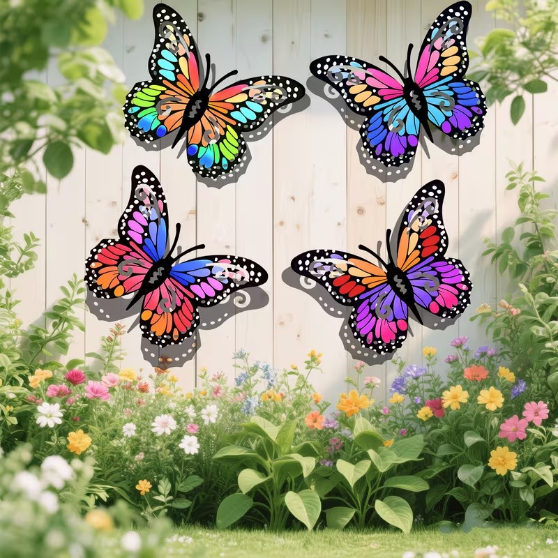 4pcs Colorful metal butterfly  - Art Craft Butterfly 评论和价格