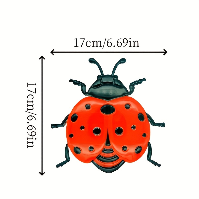 3Pcs Metal Seven-Star Ladybug  - Art Craft Ladybug 评论和价格