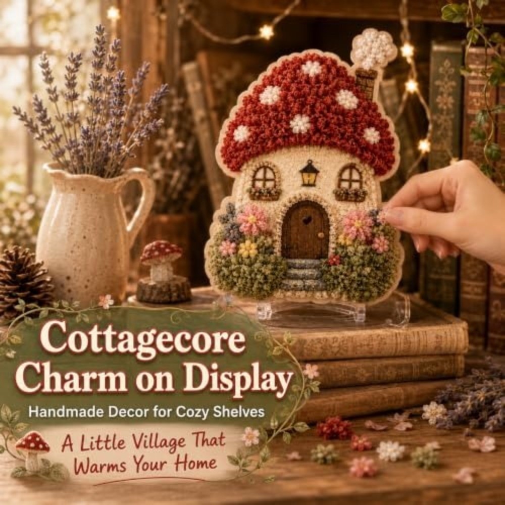 Whimsical Village 3D Fabric Po - Art Craft Village 评论和价格