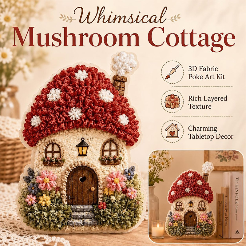 Whimsical Village 3D Fabric Po - Art Craft Village 评论和价格