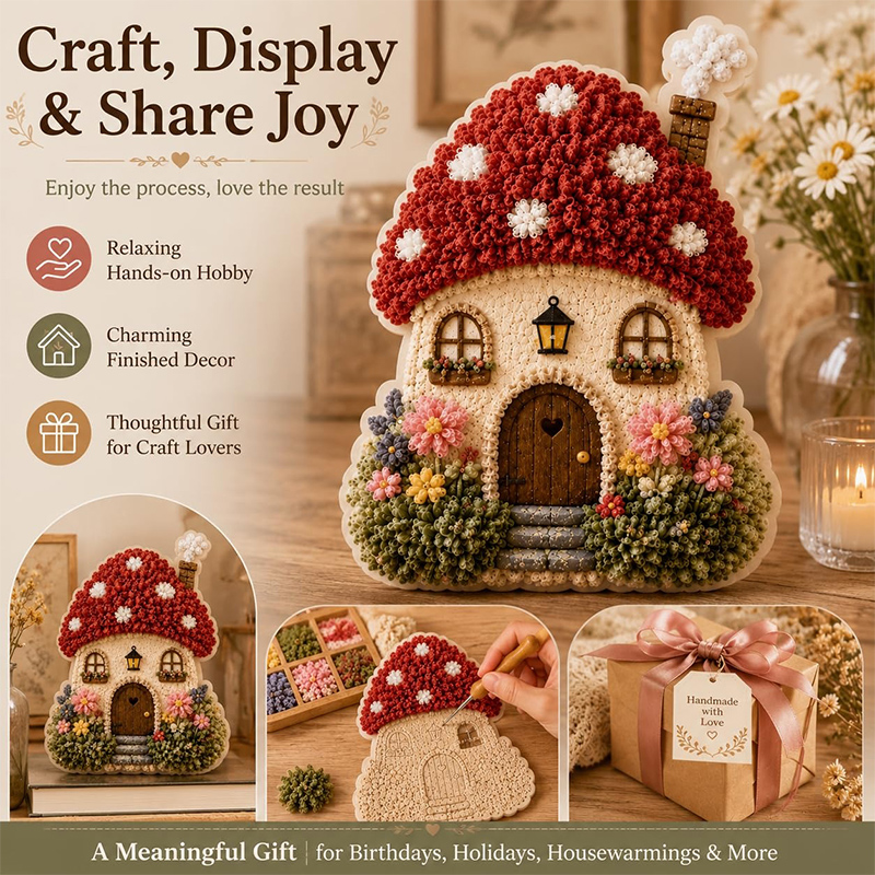 Whimsical Village 3D Fabric Po - Art Craft Village 评论和价格