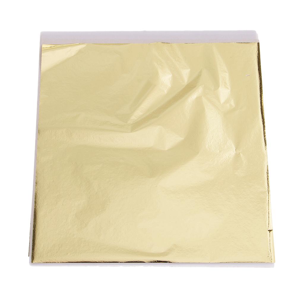 100x 14cm Gold Leaf Sheets Gil - Art Craft In Paper 评论和价格