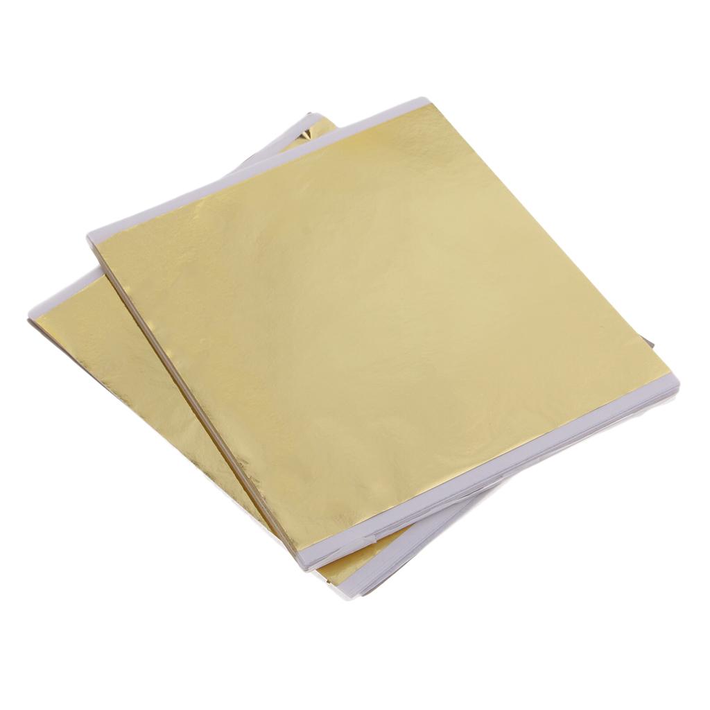 100x 14cm Gold Leaf Sheets Gil - Art Craft In Paper 评论和价格