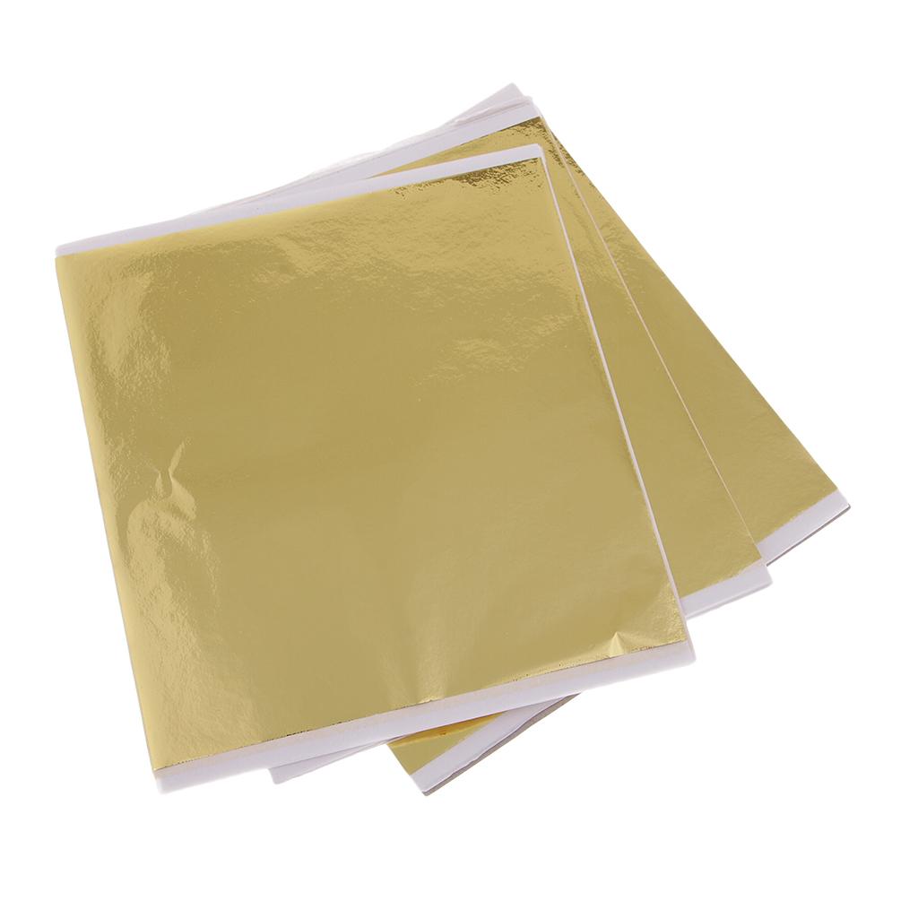 100x 14cm Gold Leaf Sheets Gil - Art Craft In Paper 评论和价格