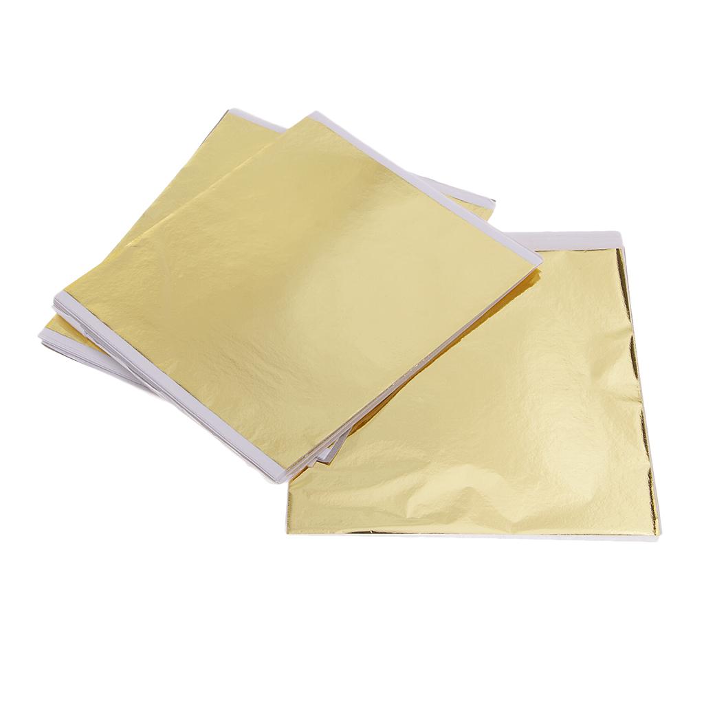 100x 14cm Gold Leaf Sheets Gil - Art Craft In Paper 评论和价格