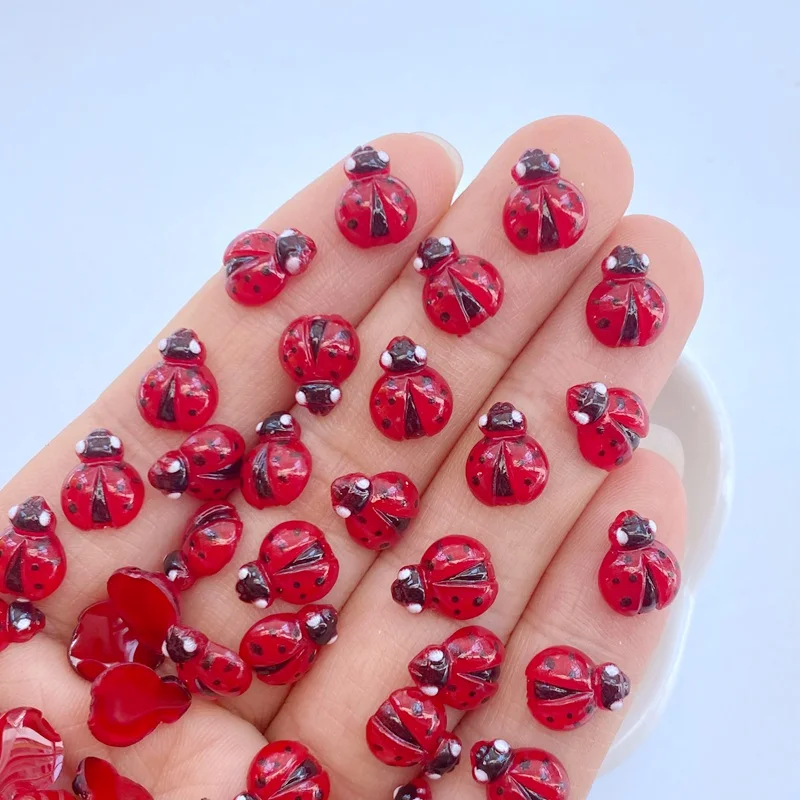 50Pcs New nail art accessories - Art Craft Ladybug 评论和价格