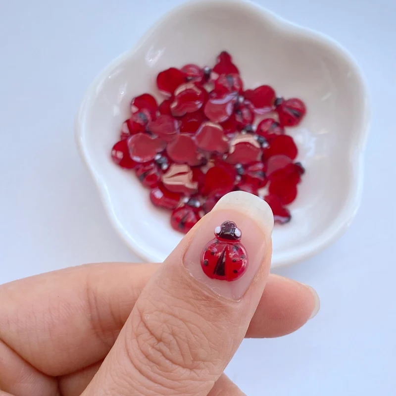 50Pcs New nail art accessories - Art Craft Ladybug 评论和价格