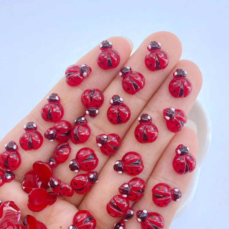 50Pcs New nail art accessories - Art Craft Ladybug 评论和价格