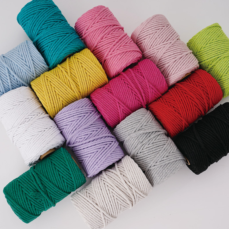 3mm Natural & Colorful Core-Sp - Macrame Cord Cotton 评论和价格