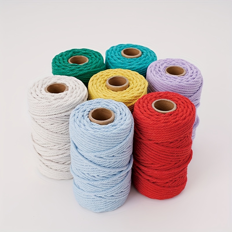 3mm Natural & Colorful Core-Sp - Macrame Cord Cotton 评论和价格