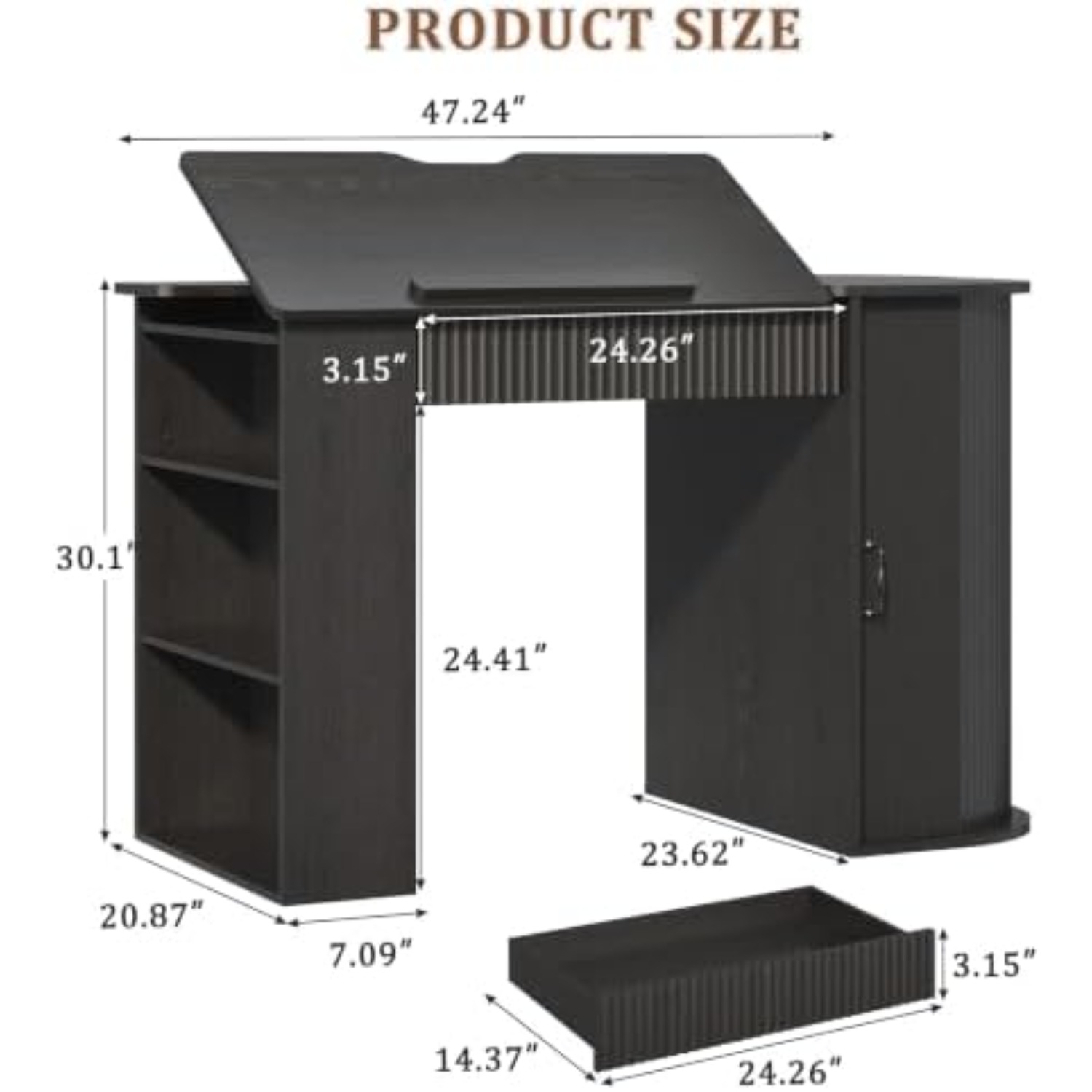 Drafting Table with Storage Ca - Art Craft Table 评论和价格
