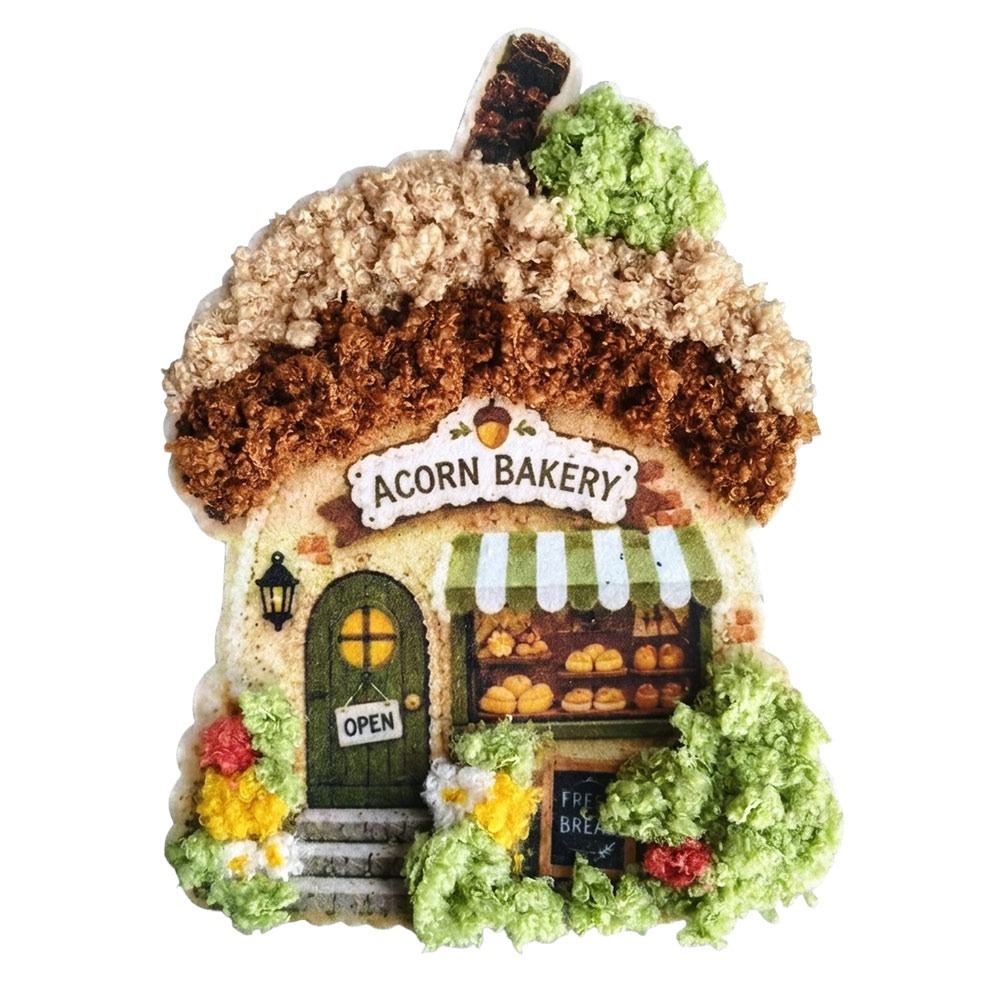 Whimsical Village 3D Fabric Po - Art Craft Village 评论和价格