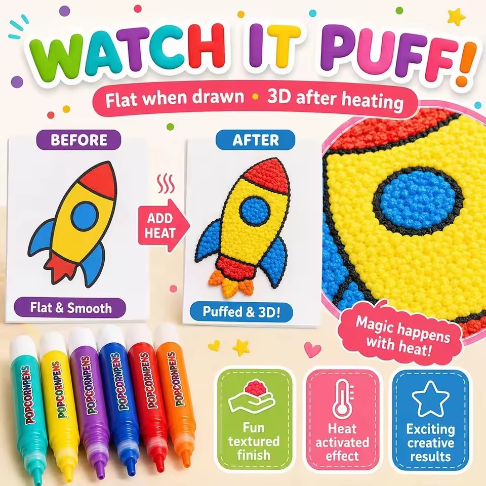 Puffy Popcorn Pen Set, Smooth  - Art Craft Notebook 评论和价格