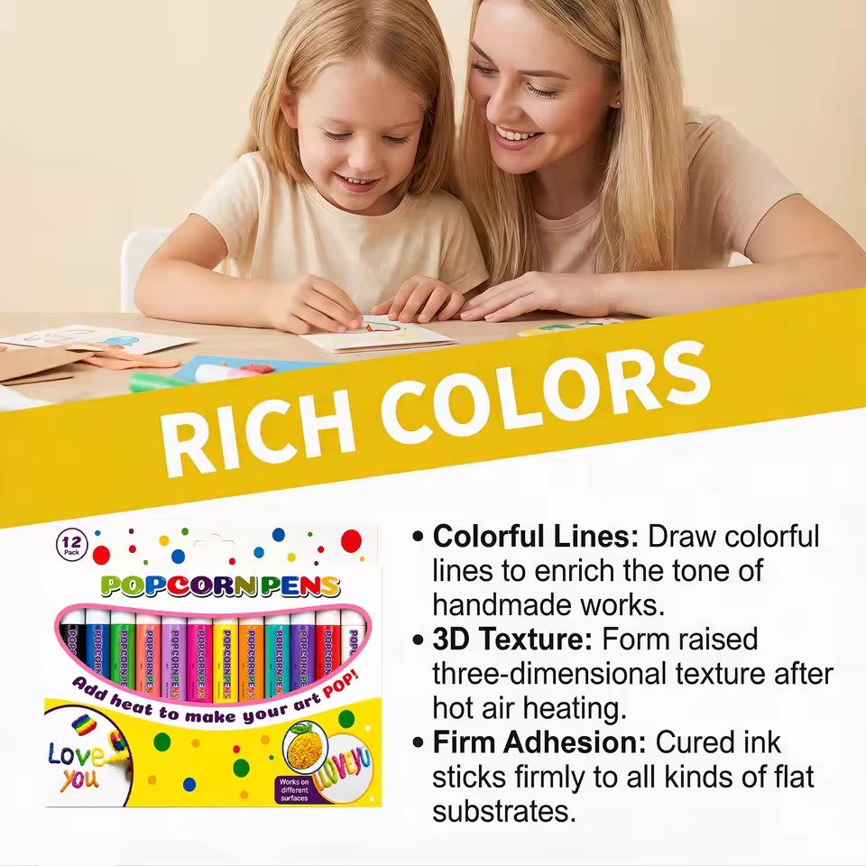 Puffy Popcorn Pen Set, Smooth  - Art Craft Notebook 评论和价格