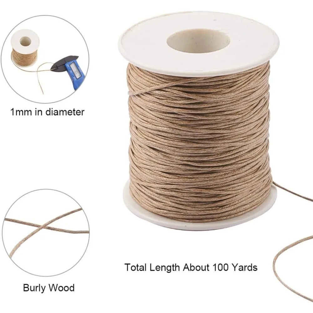 100 Yards Waxed Cord Cotton, W - Macrame Cord Cotton 评论和价格