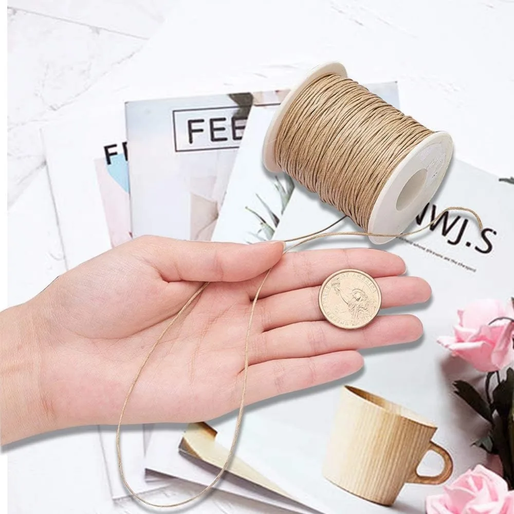 100 Yards Waxed Cord Cotton, W - Macrame Cord Cotton 评论和价格