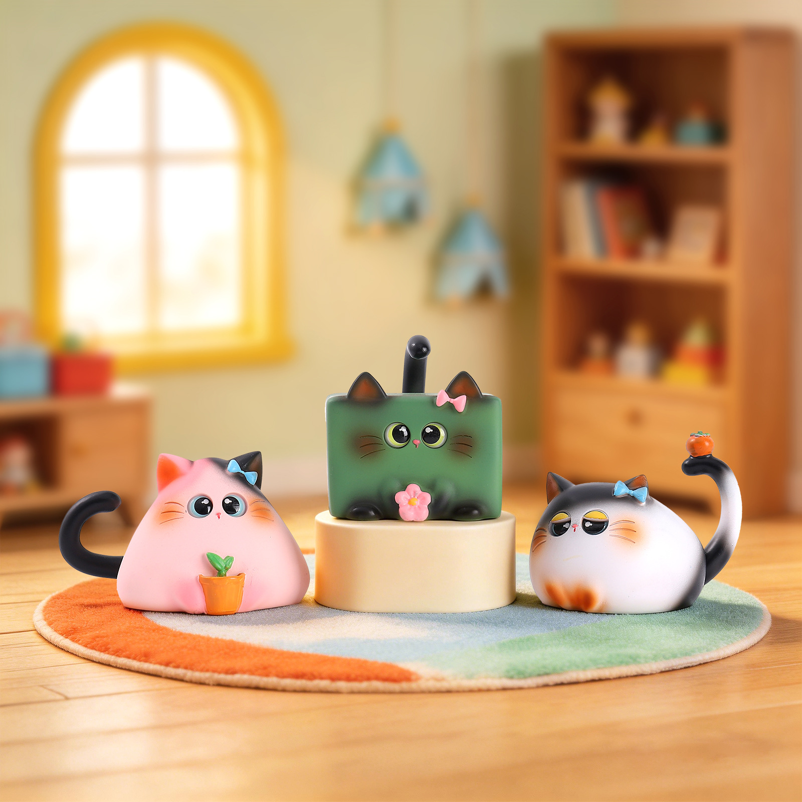 Blind Box Cat Figurine Resin C - Art Craft Table 评论和价格