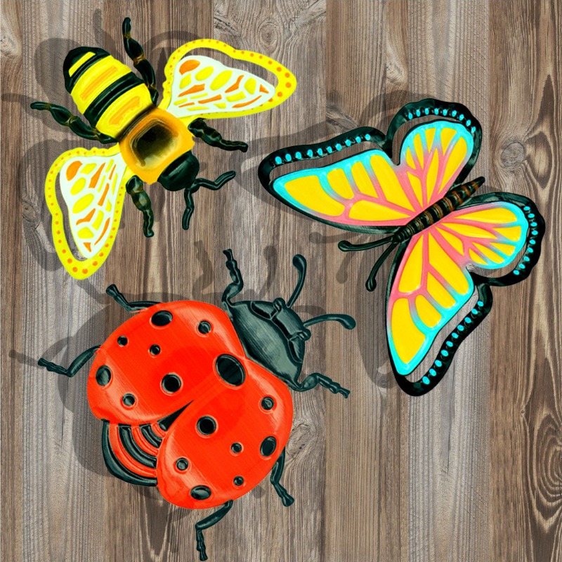 3PCS Butterfly Iron Crafts Hom - Art Craft Ladybug 评论和价格