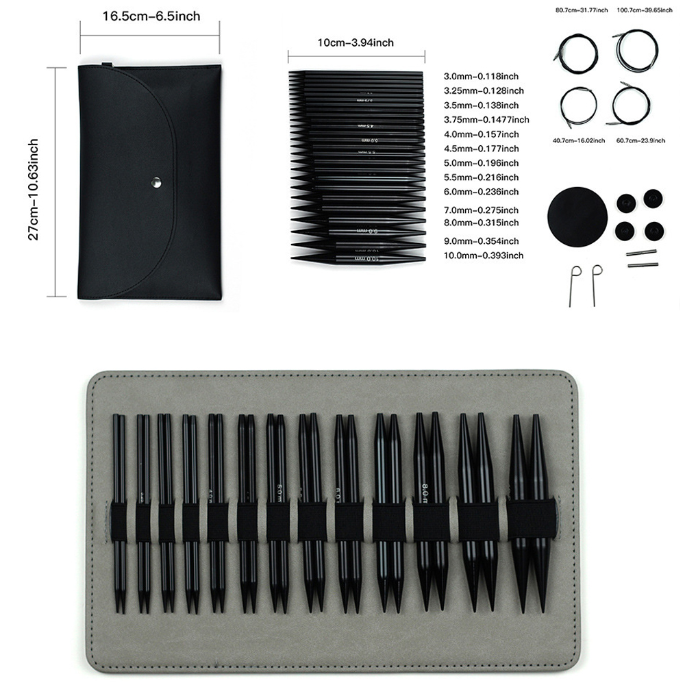 Black Detachable Circular Alum - Knitting Needle Circular 评论和价格