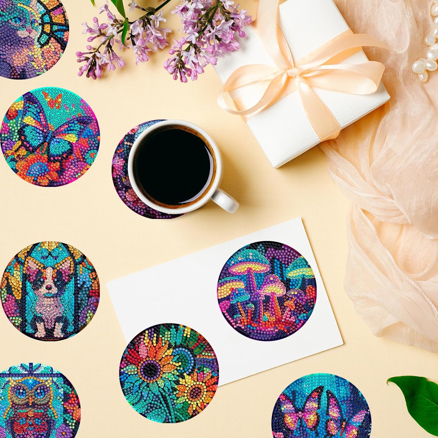 SDOYUNO 8pcs Diamond Art Coast - Art Craft Cup 评论和价格