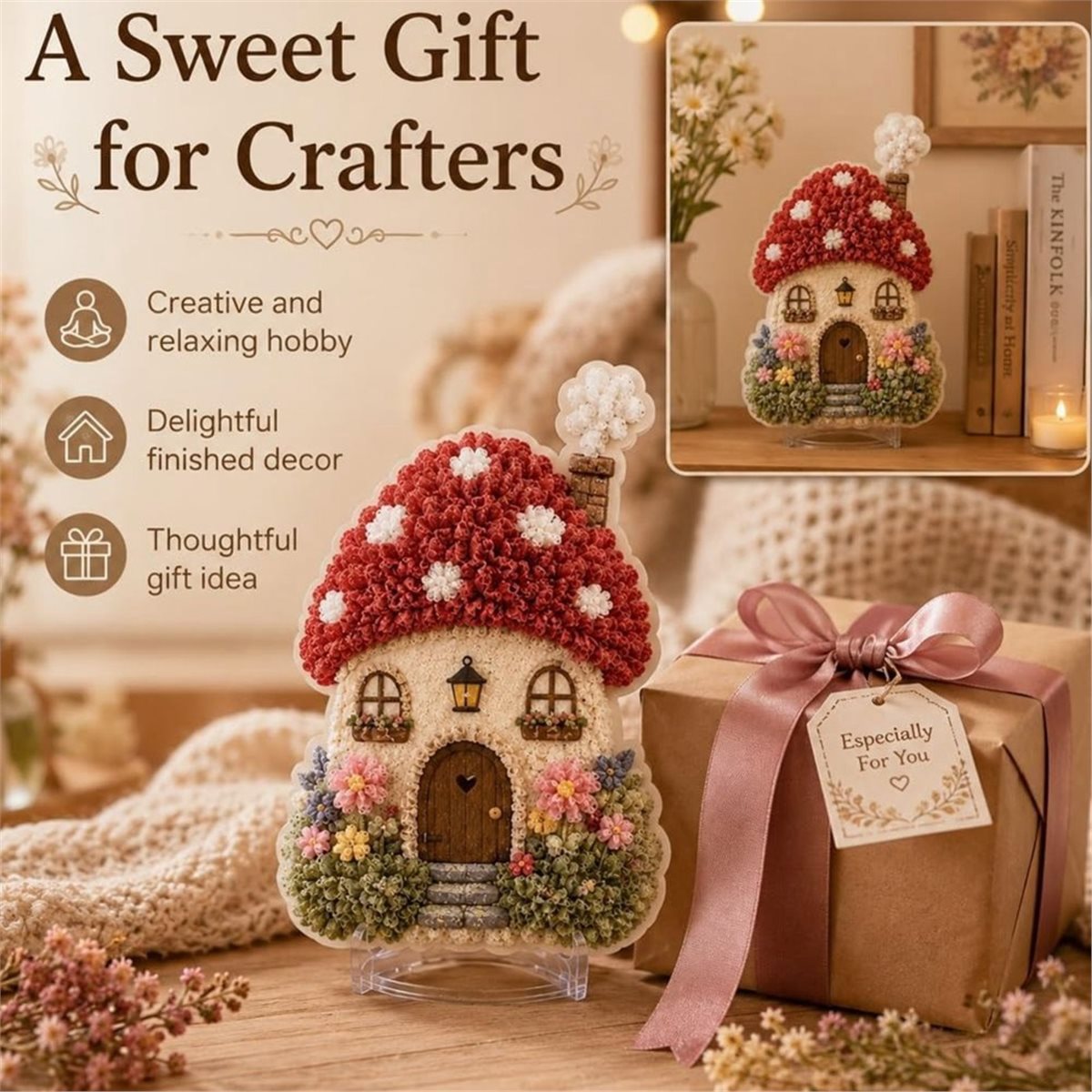 Whimsical Village 3D Fabric Po - Art Craft Village 评论和价格