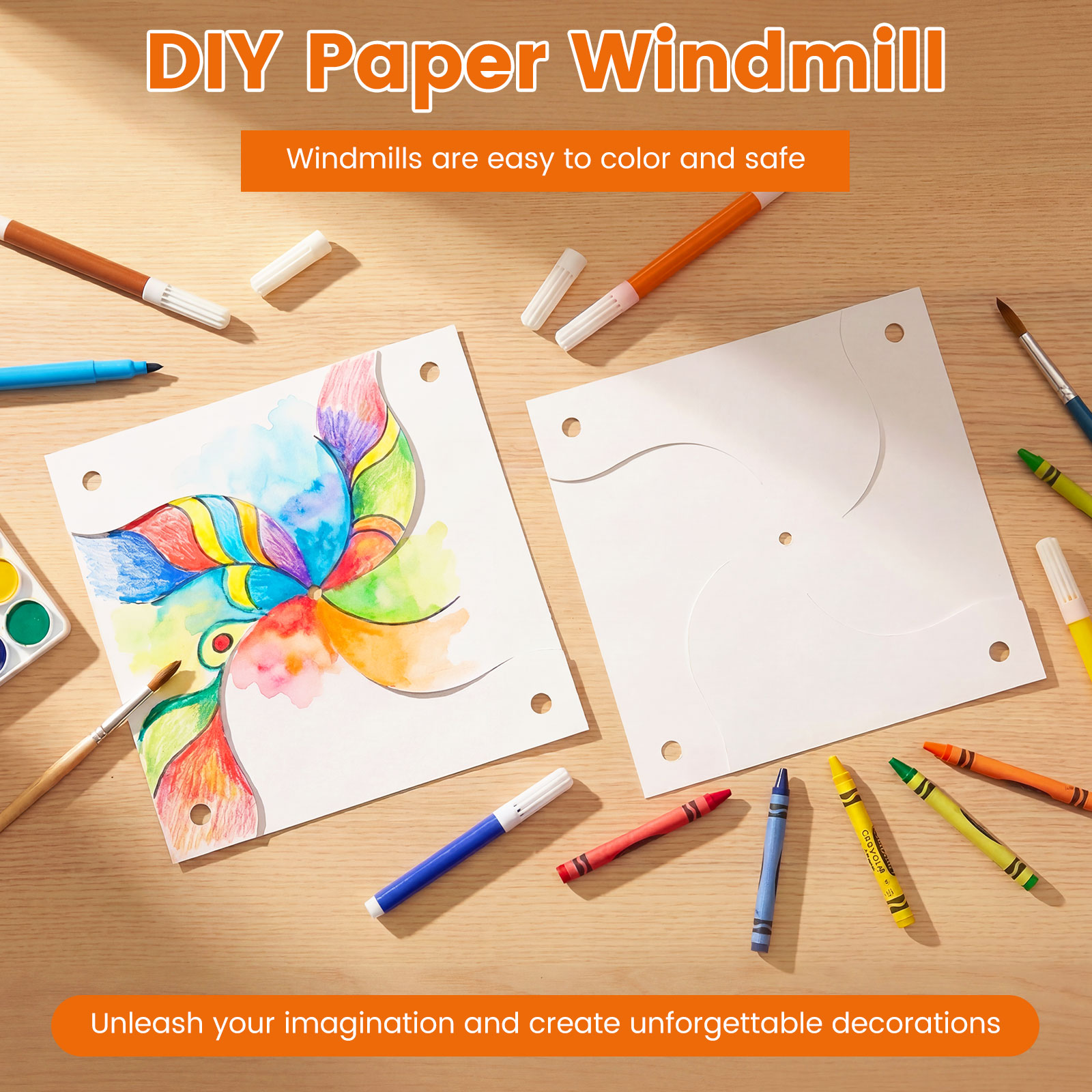 100Pcs DIY Paper Pinwheels Cra - Art Craft Earth Day 评论和价格