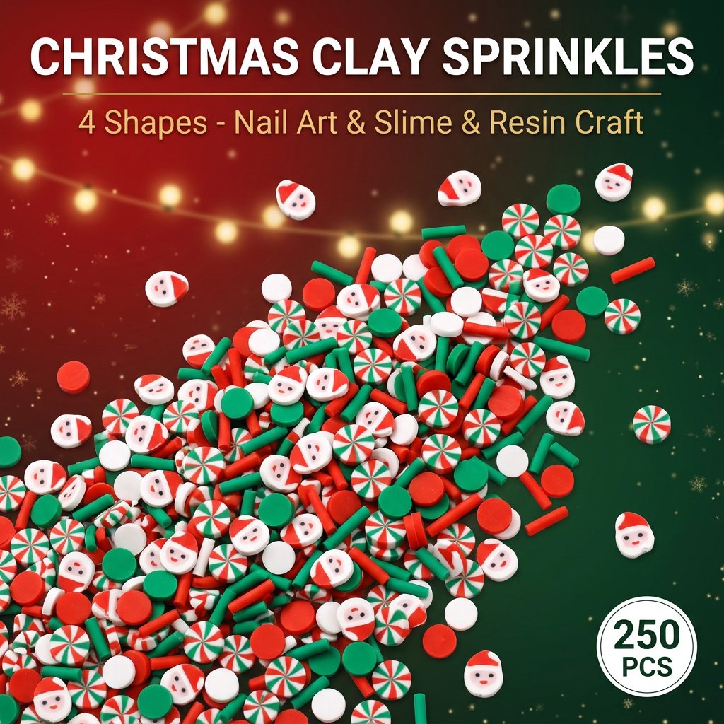 250pcs Christmas Polymer Clay  - Art Craft Earth Day 评论和价格