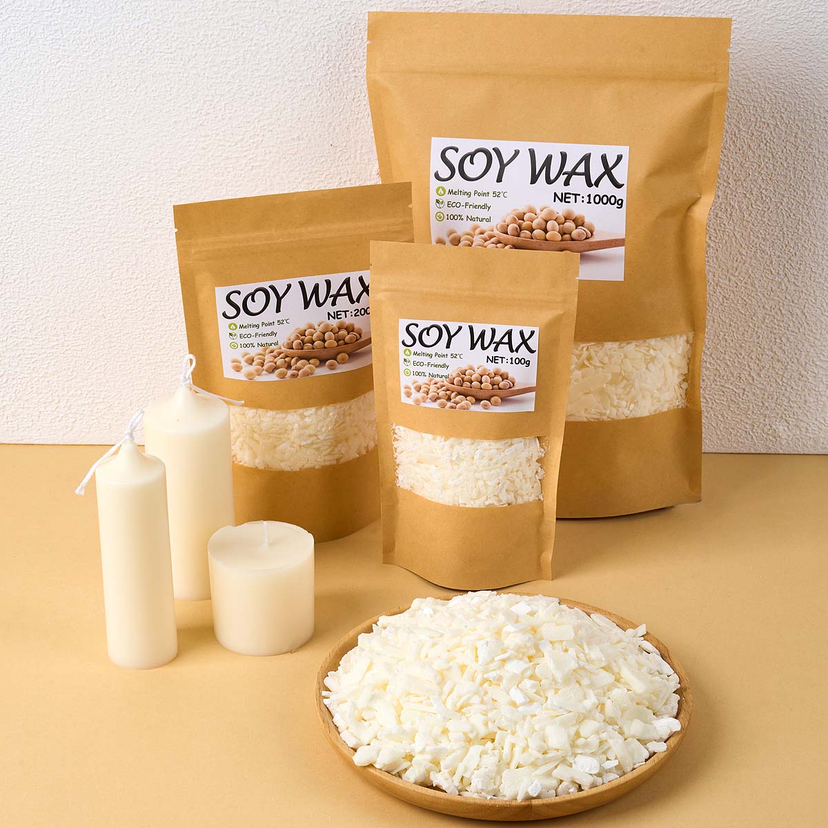 1 Pounds Pure White Soy Wax Fo - Candle Making Wax 评论和价格