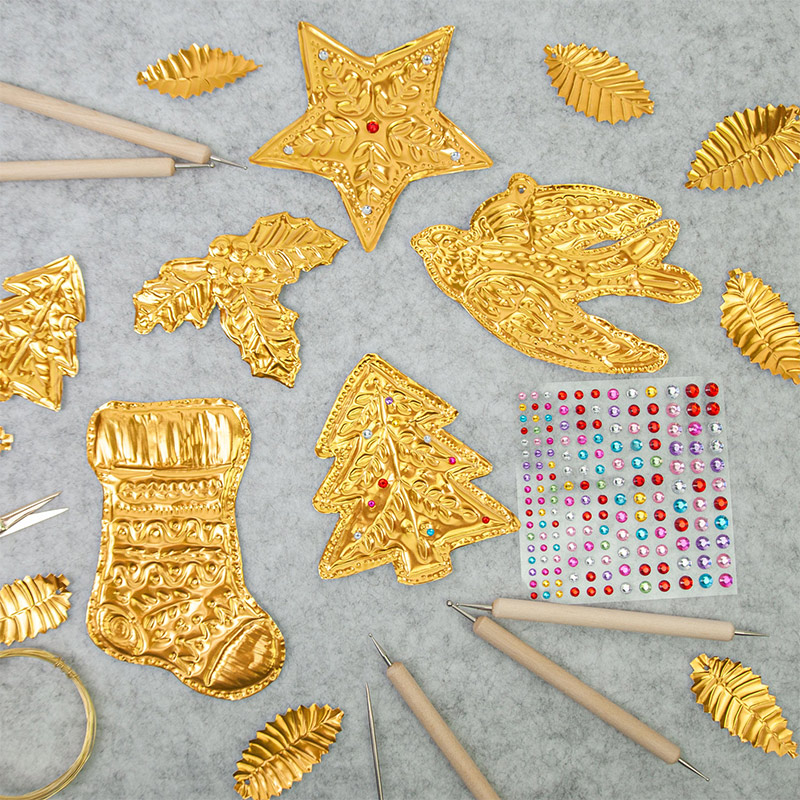 DIY Gold Foil Art Relief Chris - Art Craft In Paper 评论和价格