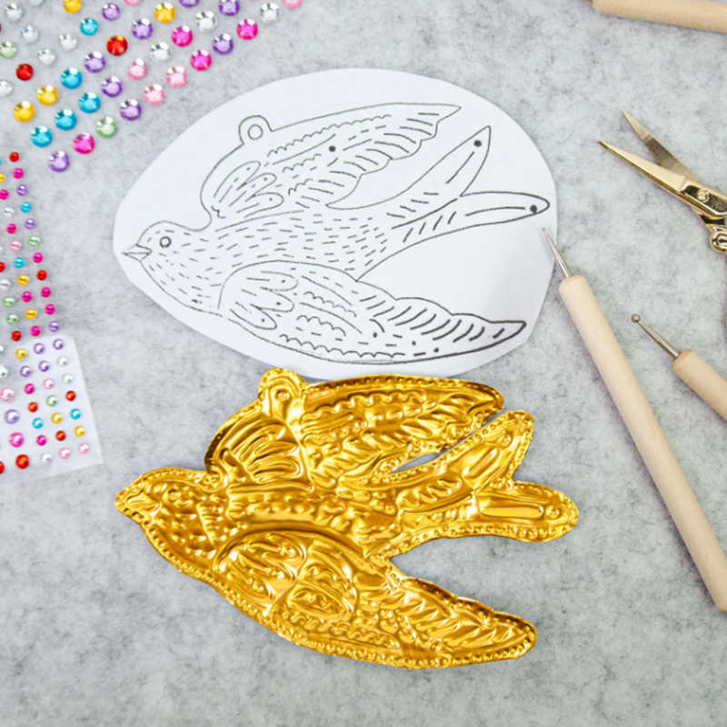 DIY Gold Foil Art Relief Chris - Art Craft In Paper 评论和价格