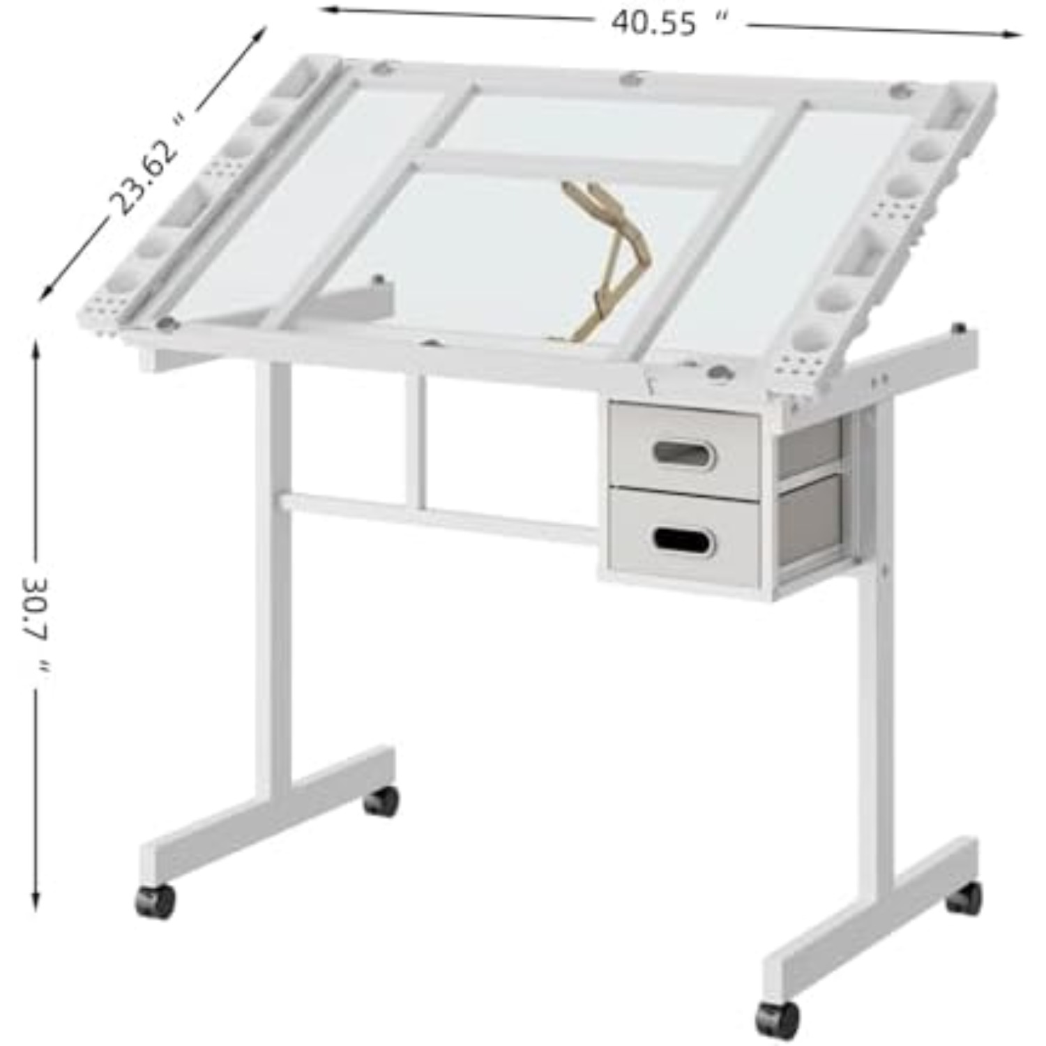 Rolling Drafting Table Desk, P - Art Craft Table 评论和价格