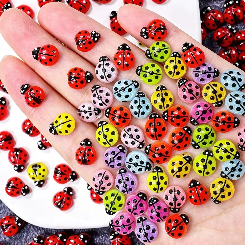 50Pcs Lovely Mixed Ladybug Nai - Art Craft Ladybug 评论和价格